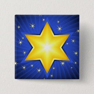 Star of David 15 Cm Square Badge