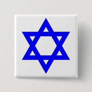 Star of David 15 Cm Square Badge