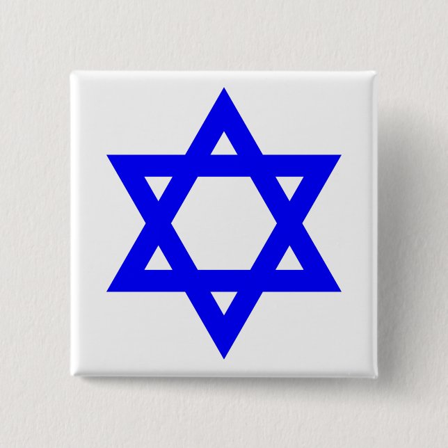 Star of David 15 Cm Square Badge (Front)