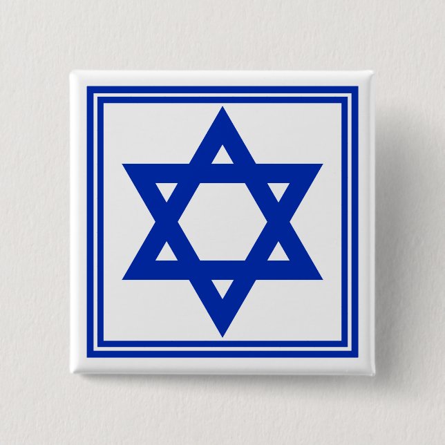 Star of David 15 Cm Square Badge (Front)