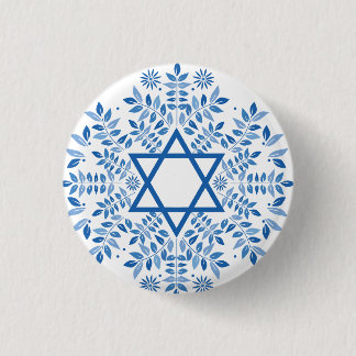 star of david 3 cm round badge