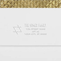 Star of David #4 Name Return Address Monogram LS