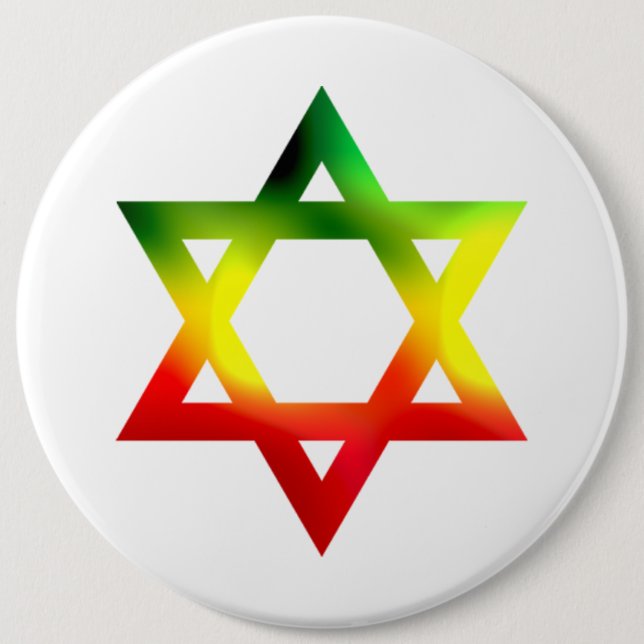 Star of David 6 Cm Round Badge (Front)