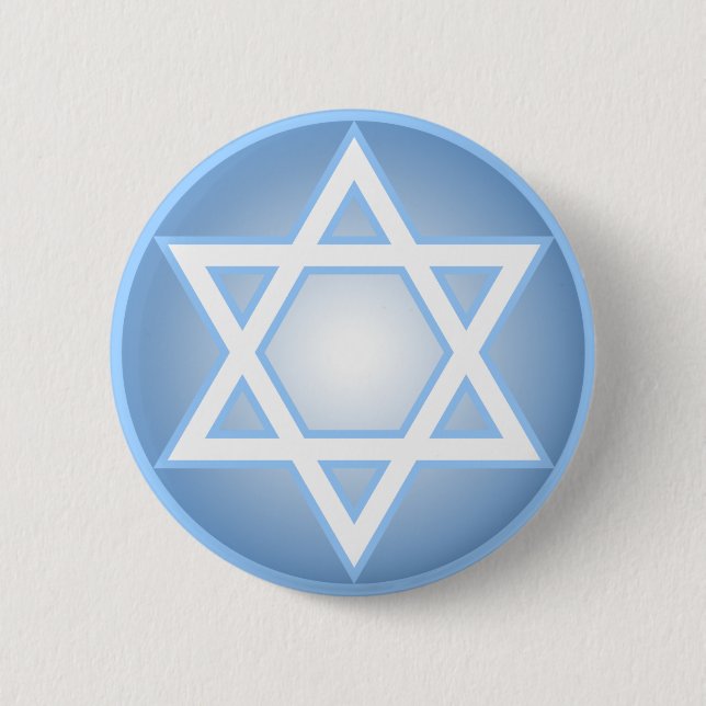 Star of David 6 Cm Round Badge (Front)
