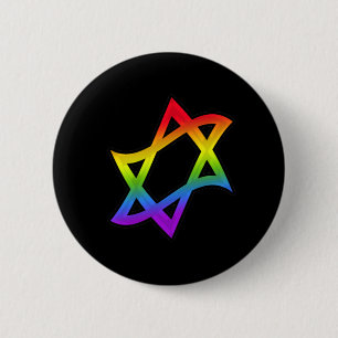 Star of David 6 Cm Round Badge