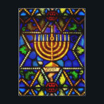 STAR OF DAVID AND MENORAH POSTCARD<br><div class="desc">PHOTO</div>