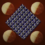 Star of David Bandana<br><div class="desc">Gold Star of David on navy blue background.</div>