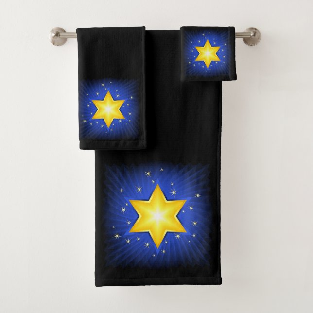 Star of David Bath Towel Set (Insitu)