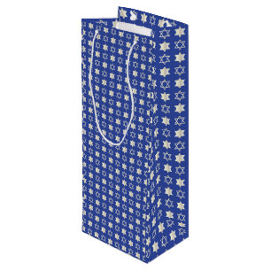 Star of David Blue Pattern Gift Bag