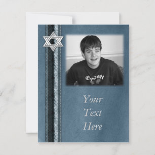 Star of David Blue Photo Card