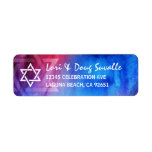 Star of David Blue Red Fire Ice Return Address Return Address Label<br><div class="desc">Create your own unique Star of David return address labels for your envelopes on an easy to personalise, modern template. The elegant blue and red watercolor design can fit into your plans for many Jewish celebrations such as a bar bat mitzvah, Hanukkah, a fire and ice theme birthday, and more....</div>