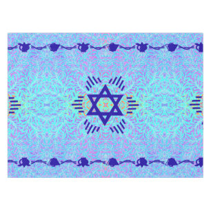 Star of David blue violet Tablecloth