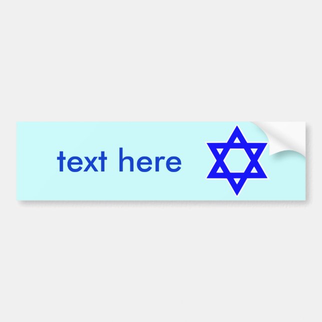 Star of David Bumper Sticker (Front)