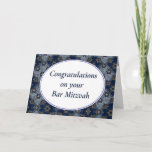 Star of David Classic  Bar Mitzvah Mazel Tov Card<br><div class="desc">Inside verse;  Warm wishes on this joyous occasion   Mazel tov    Perfect card for a Bar Mitzvah  Congratulate him with the classic modern blue grey Star of David</div>