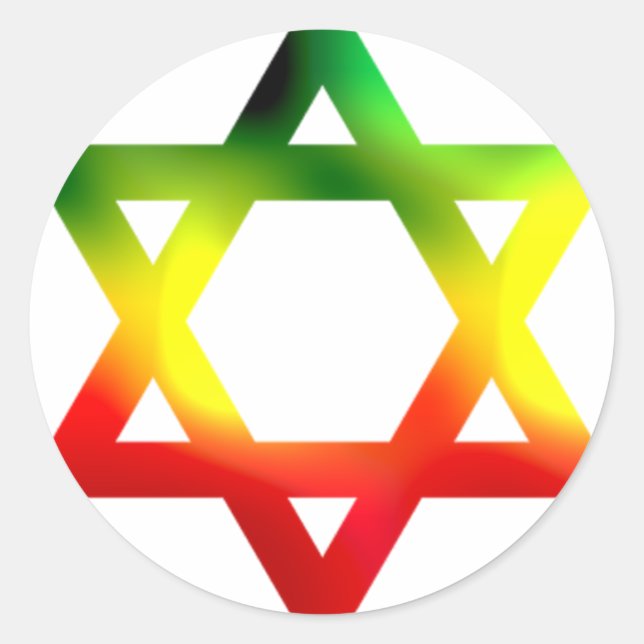 Star of David Classic Round Sticker (Front)
