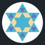 Star Of David Classic Round Sticker<br><div class="desc">sticker</div>