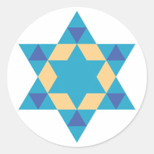 Star Of David Classic Round Sticker