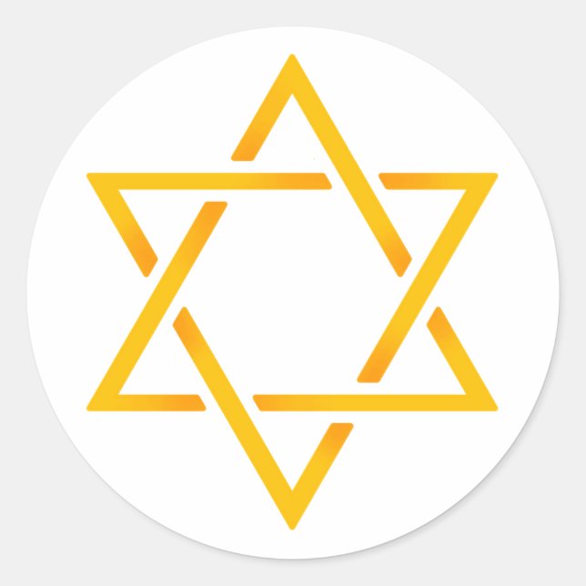 Star of David Classic Round Sticker (Front)