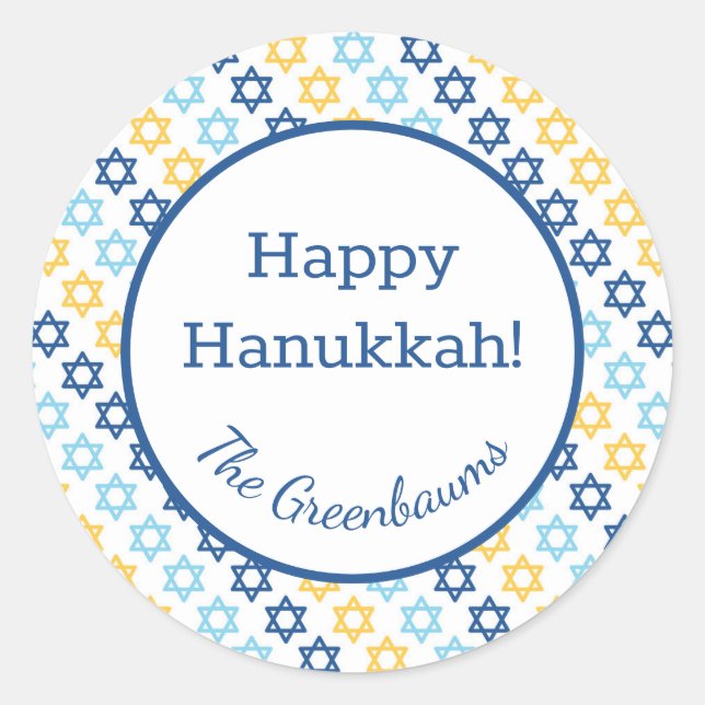 Star of David Classic Round Sticker (Front)