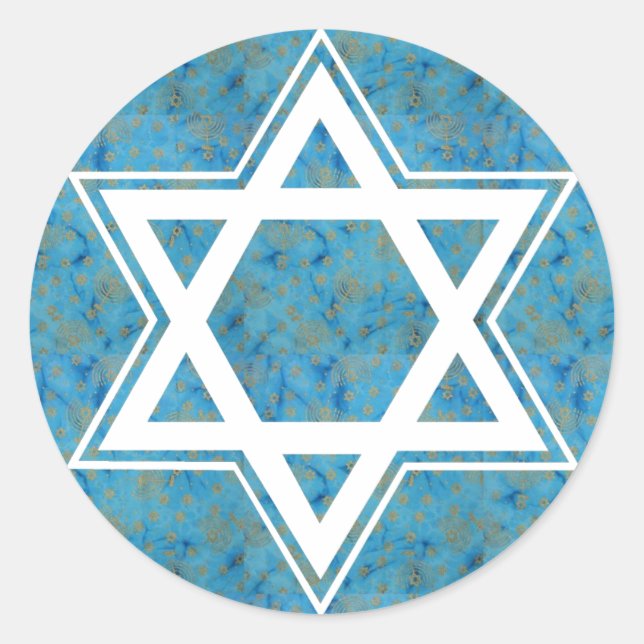 Star of David Classic Round Sticker (Front)