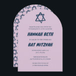 Star of David Custom B'nai Bat Bar Mitzvah Arched Invitation<br><div class="desc">Perfect card to announce a bar mitzvah, bat mitzvah or other Jewish celebration! Hand made art for you! FULLY CUSTOMIZABLE! Click on “Personalise” above to edit the text. Click "edit using design tool" to adjust the fonts, colours and placements and to delete the frame or back side design if you...</div>