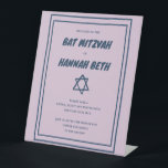 Star of David Custom B'nai Bat Bar Mitzvah Pedestal Sign<br><div class="desc">Perfect sign for a bar mitzvah, bat mitzvah or other Jewish celebration! Hand made art for you! FULLY CUSTOMIZABLE! Click on “Personalise” above to edit the text. Click "edit using design tool" to adjust the fonts, colours and placements and to delete the frame if you wish. Also available in different...</div>