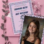 Star of David Custom Photo B'nai Bat Bar Mitzvah Invitation<br><div class="desc">Perfect card to announce a bar mitzvah, bat mitzvah or other Jewish celebration! Hand made art for you! FULLY CUSTOMIZABLE! Click on “Personalise” above to edit the text and add your own photo to the back side. Click "edit using design tool" to adjust the fonts, colours and placements and to...</div>