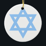 Star of David Customized Hanukkah Christmas Tree Ceramic Ornament<br><div class="desc">Star of David Customized Hanukkah Christmas Tree Ceramic Ornament is a great way for Evangelical Christians to honor Israel this Christmas,  This Star of David ornament is,  of course,  perfect for Hannukah.  You can alter the date on back easily or replace it with a name or other message.</div>