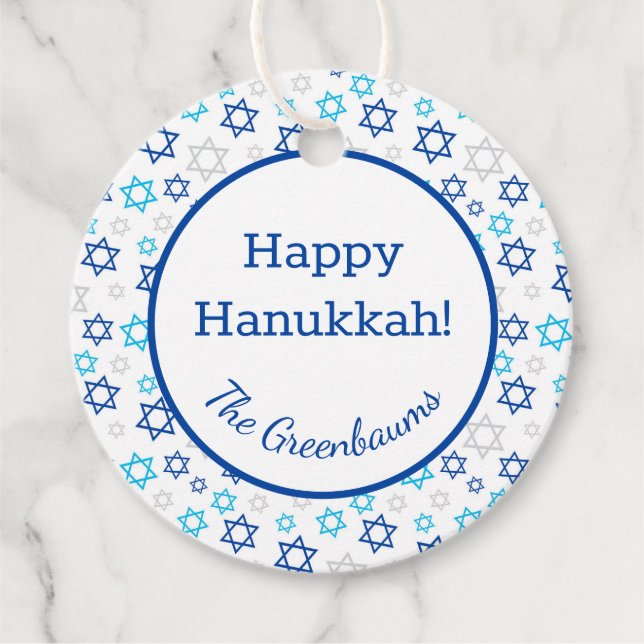 Star of David Favour Tags (Front)