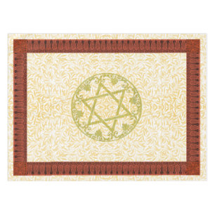 Star of David Flower Border Tablecloth