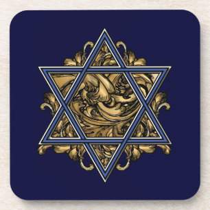 Star of David Gold Coaster