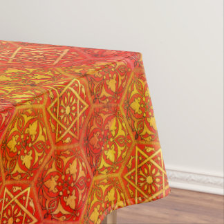 Star of David Golden Red Tablecloth