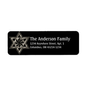Star of David Hanukkah Address Labels d16