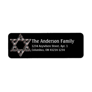 Star of David Hanukkah Address Labels d8