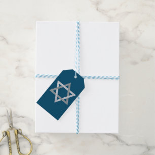 Star of David Hanukkah Glitter Gift Tags