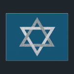 Star of David Hanukkah Glitter Postcard<br><div class="desc">Hanukkah 2022 will begin in the evening of Sunday 18 December and ends in the evening of Monday 26 December</div>