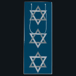 Star of David Hanukkah Glitter Wine Gift Bag<br><div class="desc">Hanukkah 2022 will begin in the evening of Sunday 18 December and ends in the evening of Monday 26 December</div>