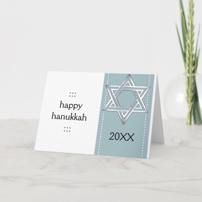 Star of David Hanukkah Greeting Cards (Front)