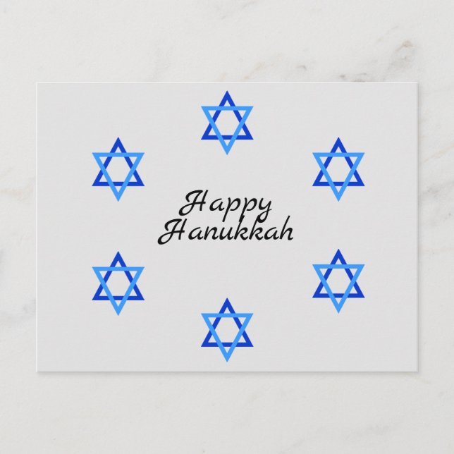 Star of David Hanukkah Holiday PostCard (Front)