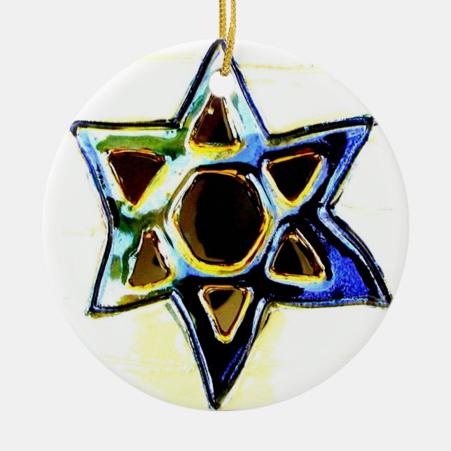 STAR OF DAVID HANUKKAH ORNAMENT (Front)