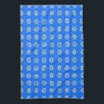Star of David Hanukkah Pattern Blue White Tea Towel<br><div class="desc">Decorate your kitchen with this fun holiday dish towel. Makes a great holiday,  housewarming or wedding gift! 
You can customise it and add text too.
Check my shop for lots more colours and patterns!</div>