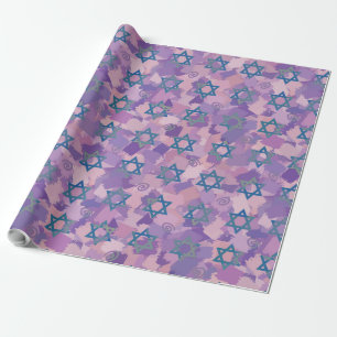 Star of David Hanukkah Wrapping Paper