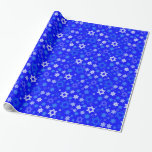 Star of David Hanukkah Wrapping Paper<br><div class="desc">Wrap up your Hanukkah gifts with this paper that features the Star of David in a variety of designs and shades of blue and white on a blue background.</div>
