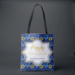 Star Of David Happy Hanukkah Watercolour  Tote Bag<br><div class="desc">Watercolor Hand-painted by Kredas.
Quality Hanukkah tote bag for you to customise with your special holiday message.</div>