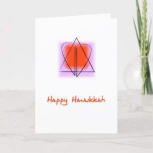 Star of David/Heart Happy Hanukkah Card