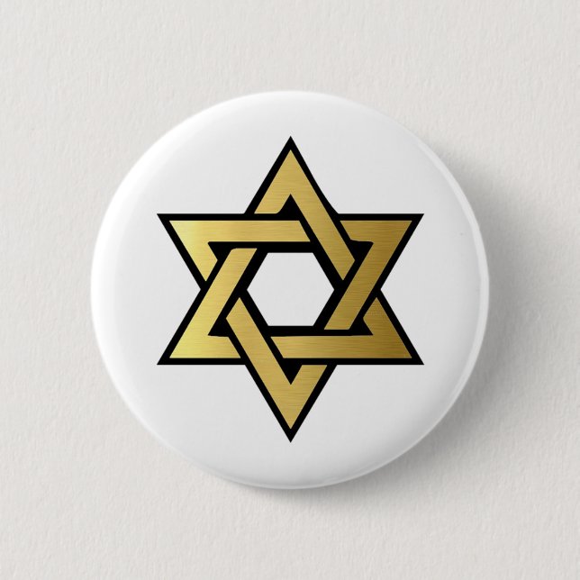 Star of David Jewish Button (Front)