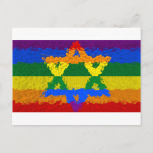 Star of David - Jewish - Gay Pride Postcard