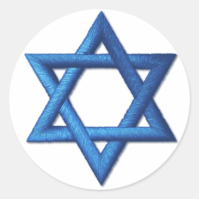 Star of David Jewish Israeli Symbol Classic Round Sticker (Front)