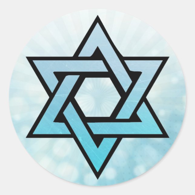 Star of David Jewish Stickers (Front)