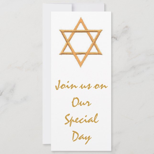 Star of David  Jewish Wedding Invitation (Front)